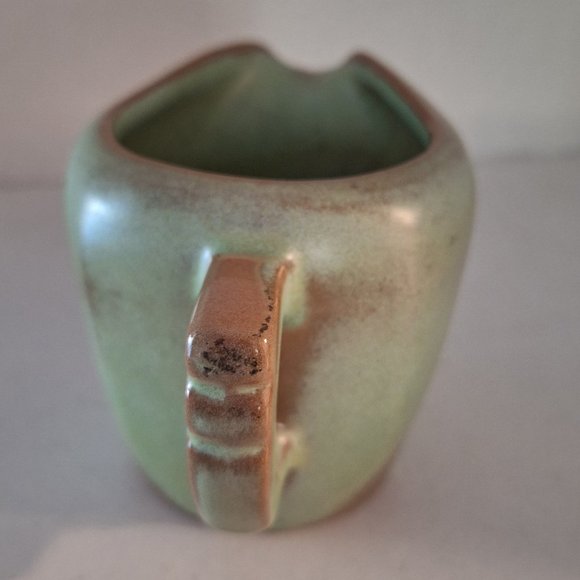 Frankoma Pottery Prairie Green Creamer with Handle Vintage Collectible - Picture 2 of 7
